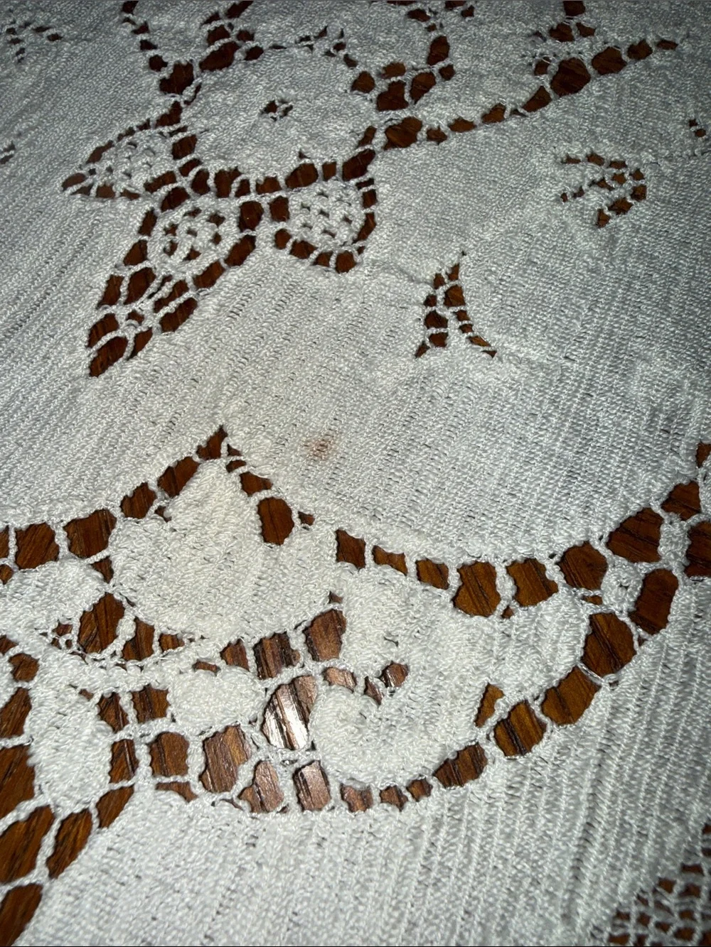 Vintage lace tablecloth
